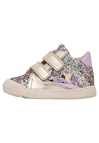 Naturino BEERI VL-Sneakers aus Leder und Glitter, Gold 21 von Naturino