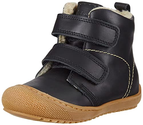 Naturino Bubble Vl Gefütterte Stiefeletten aus Nappaleder, Schwarz Black Sonne Honey, 19 EU von Naturino