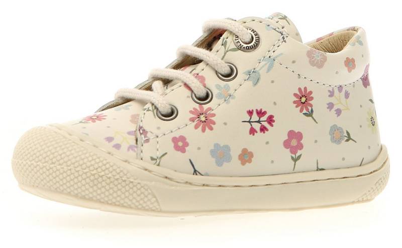 Naturino COCOON PR. BONNY MILK Lauflernschuh Barfußschuh mit buntem Print, Größenschablone zum Download von Naturino