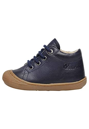 Naturino Lauflernschuhe aus Leder mit Wollfutter, blau 28 von Naturino