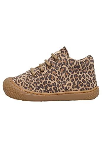 Naturino Cocoon-Lauflernschuhe aus Veloursleder mit Leoparden-Print, Taubengrau 18 von Naturino