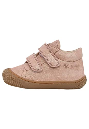 Naturino Cocoon VL-Lauflernschuhe aus Veloursleder in Glitter-Optik, Altrosa 21 von Naturino