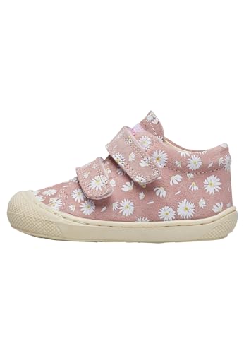 Naturino Cocoon VL-Lauflernschuhe aus Veloursleder mit Margeriten-Print, Rosa 23 von Naturino