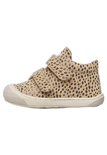 Naturino Cocoon VL-Lauflernschuhe aus Veloursleder mit Pony-Print-Beige, Beige-Schwarz 21 von Naturino