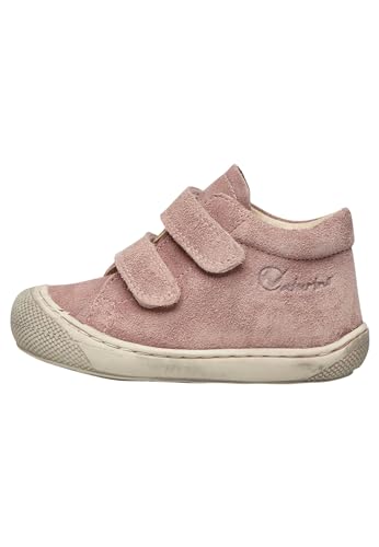 Naturino Cocoon VL-Lauflernschuhe aus ausgewaschenem Veloursleder Rosa 18 von Naturino