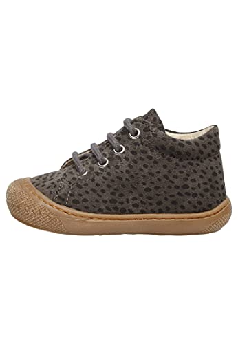 Naturino Cocoon-Lauflernschuhe aus Veloursleder mit Leoparden-Print, Anthrazit 23 von Naturino