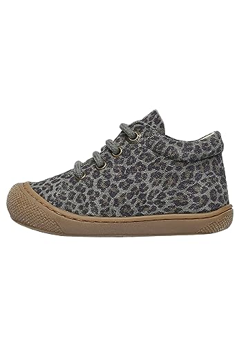 Naturino Cocoon-Lauflernschuhe aus Veloursleder mit Leoparden-Print grau 17 von Naturino