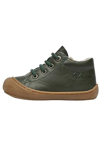 Naturino Cocoon-Lauflernschuhe aus Leder mit Wollfutter, Dunkelgrün 23 von Naturino