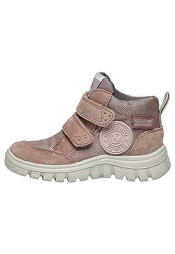 Naturino GEMINAE LOW WP-Stiefel aus Veloursleder und Stoff, Rosa 35 von Naturino