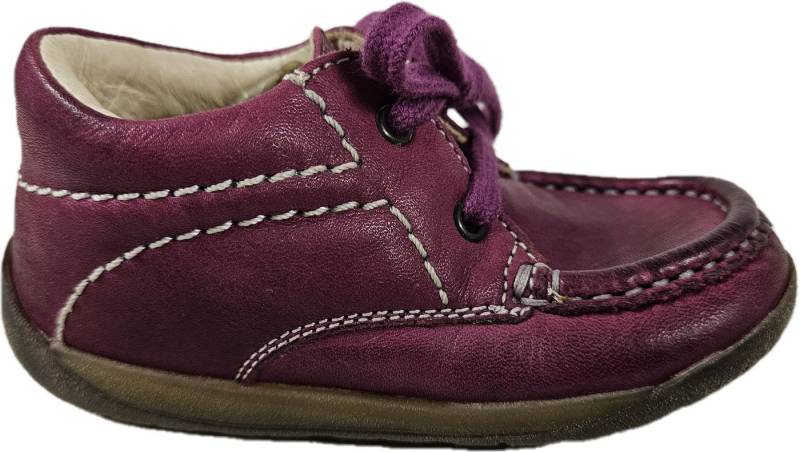 Naturino FALCOTTO Schnürschuh Sneaker Mirtillo Lederschuh dark lila Gr. 22 Lauflernschuh aus echtem Leder von Naturino