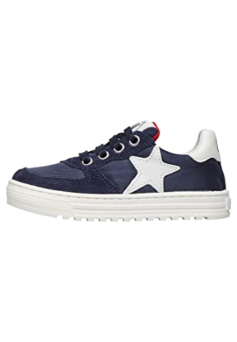 Naturino HESS Zip.-Sneaker aus perforiertem Leder mit Stern-Weiß blau 27 von Candice Cooper