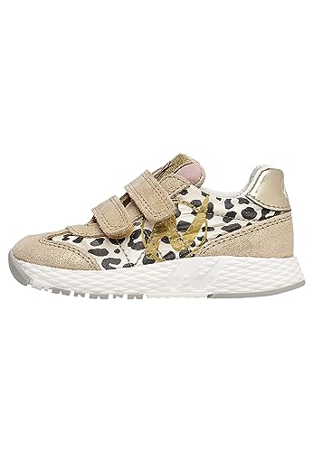 Naturino JESKO VL.-Sneakers aus Veloursleder und Stoff mit Leopardenmuster, Gold 34 von Naturino