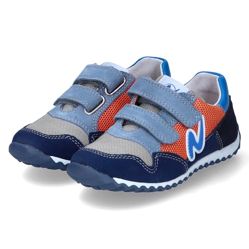 Naturino Jungen Low Sneaker Sammy 2 Blau Leder-Textil-Mix, 11-Deutsch:30, Color:blau-Kombi von Naturino