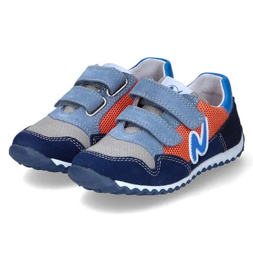 Naturino Jungen Low Sneaker Sammy 2 Blau Leder-Textil-Mix, 11-Deutsch:32, Color:blau-Kombi von Naturino