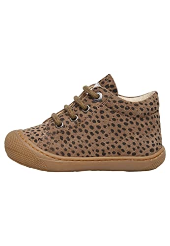 Naturino Lauflernschuhe aus Veloursleder mit Leoparden, Tabak 18 von Naturino