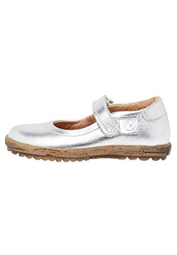 Naturino BAIA-Ballerina aus Metallic-Leder Silber 23 von Naturino