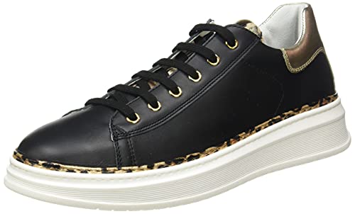 Naturino Damen Porter Zip Sneaker, Black-Platinum, 39 EU von Naturino