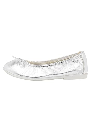 Naturino Margot-Ballerinas aus Metallic-Leder, Silber 37 von Naturino