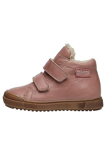 Naturino NEW MULAZ VL-Scarponcini in pelle con fodera in eco shearling, Rosa 21 von Naturino