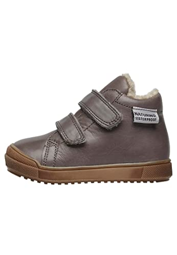 Naturino New MULAZ VL-Schuhe aus Leder mit Futter aus Kunst-Shearling grau 35 von Naturino