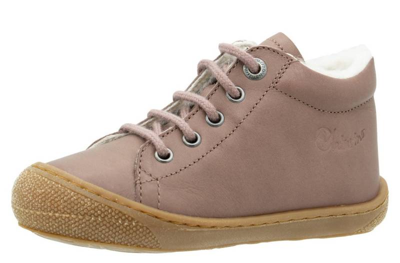 Naturino Naturino Cocoon erste Schuhe Lauflernschuhe Lammfellfutter Rose Schnürschuh von Naturino