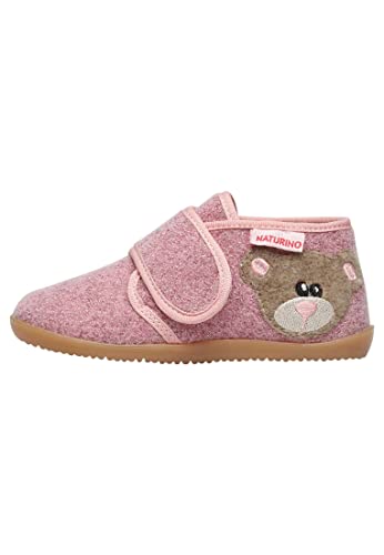 Naturino Carillon-Pantofole Con Patch orso, Rosa 27 von Naturino