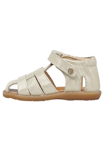 Naturino ZAFFIRO-Halb offene Sandalen aus platinfarbenem Veloursleder, Gold 25 von Naturino