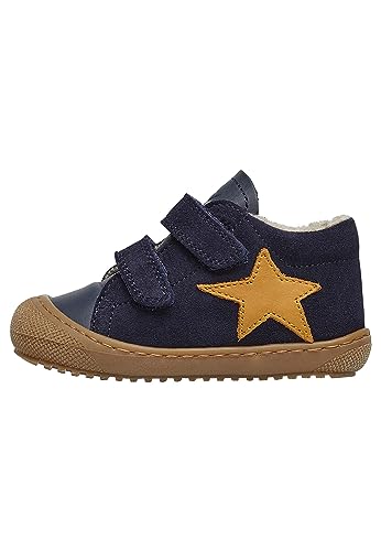 Naturino KOLDE2 VL-Lauflernschuhe aus Leder und Veloursleder-Marineblau, Marineblau 21 von Naturino