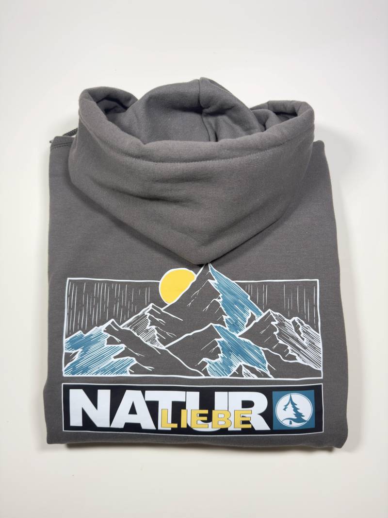 Naturliebe Bergpanorama Hoodie Grey von DudestuffDE