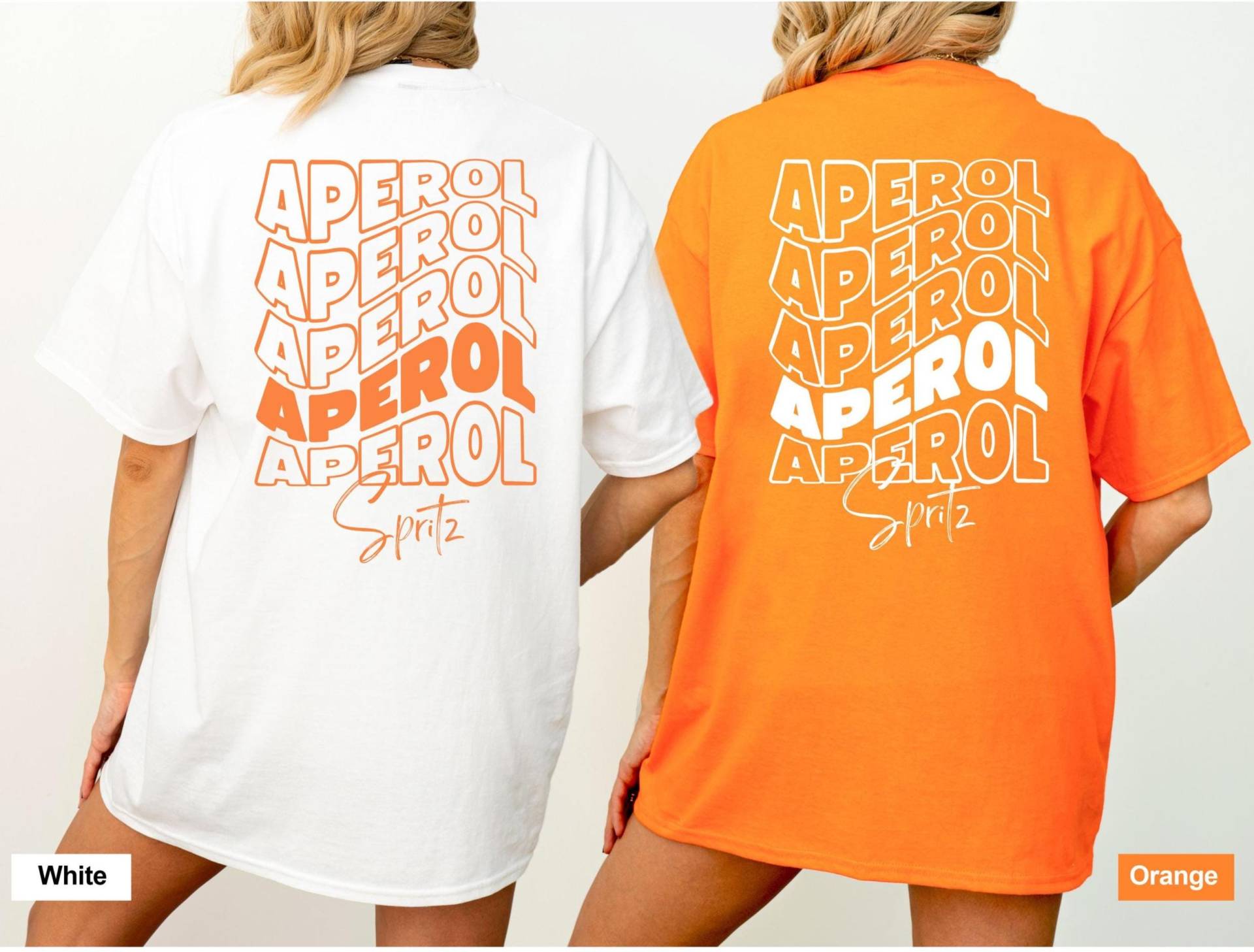 Aperol Spritz Shirt, T-Shirt, Cocktail, Summer, Frontprint, Backprint von NaturmitStephanie