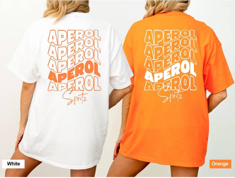 Aperol Spritz Shirt, T-Shirt, Cocktail, Summer, Frontprint, Backprint Aperol Spritz Shirt, T-Shirt, Cocktail, Summer, Frontprint, Backprint von NaturmitStephanie