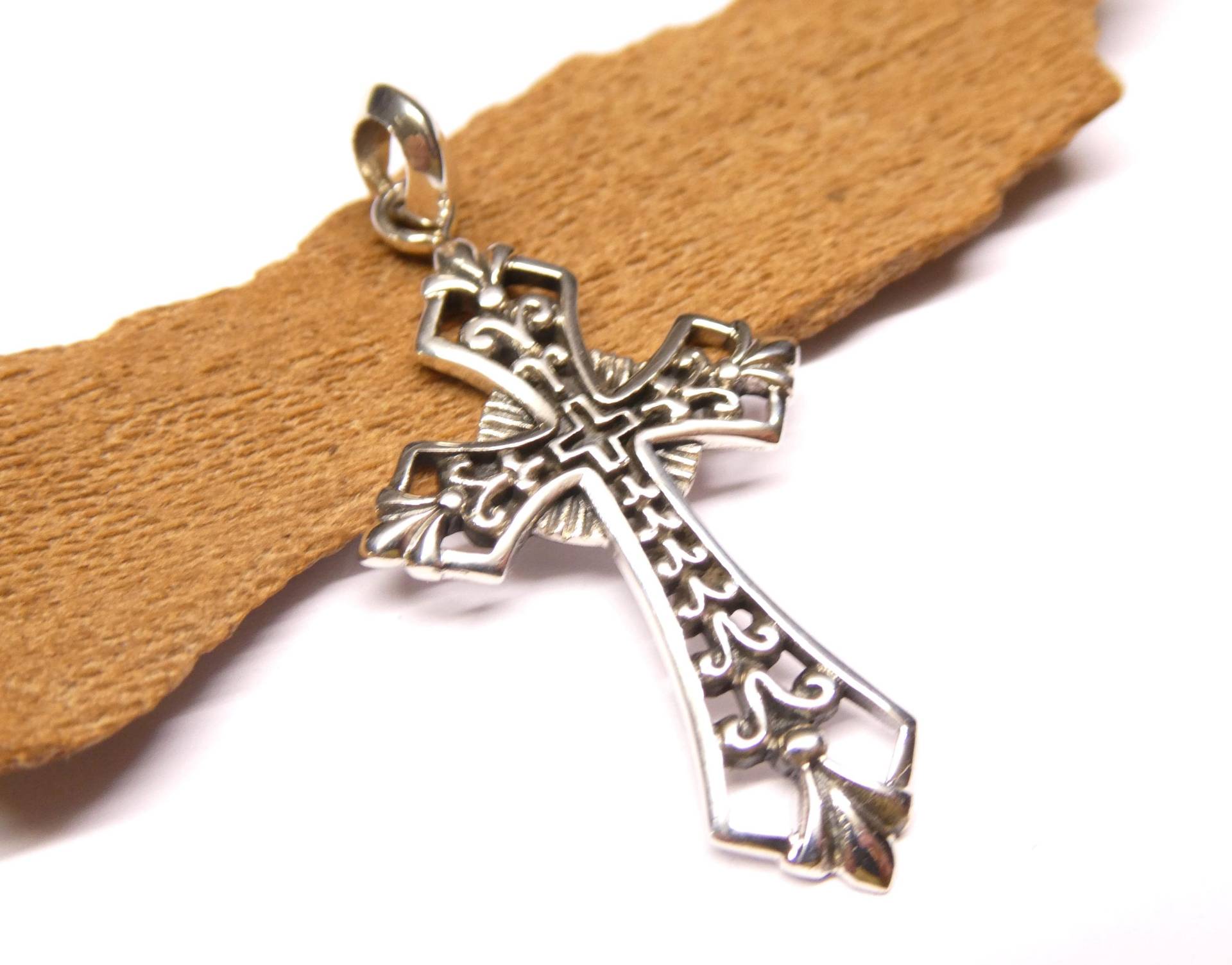 Anhänger Kreuz , Sterlingsilber Mit Ornamenten Schmuck Schutzsymbol Unisex von NaturprodukteBG