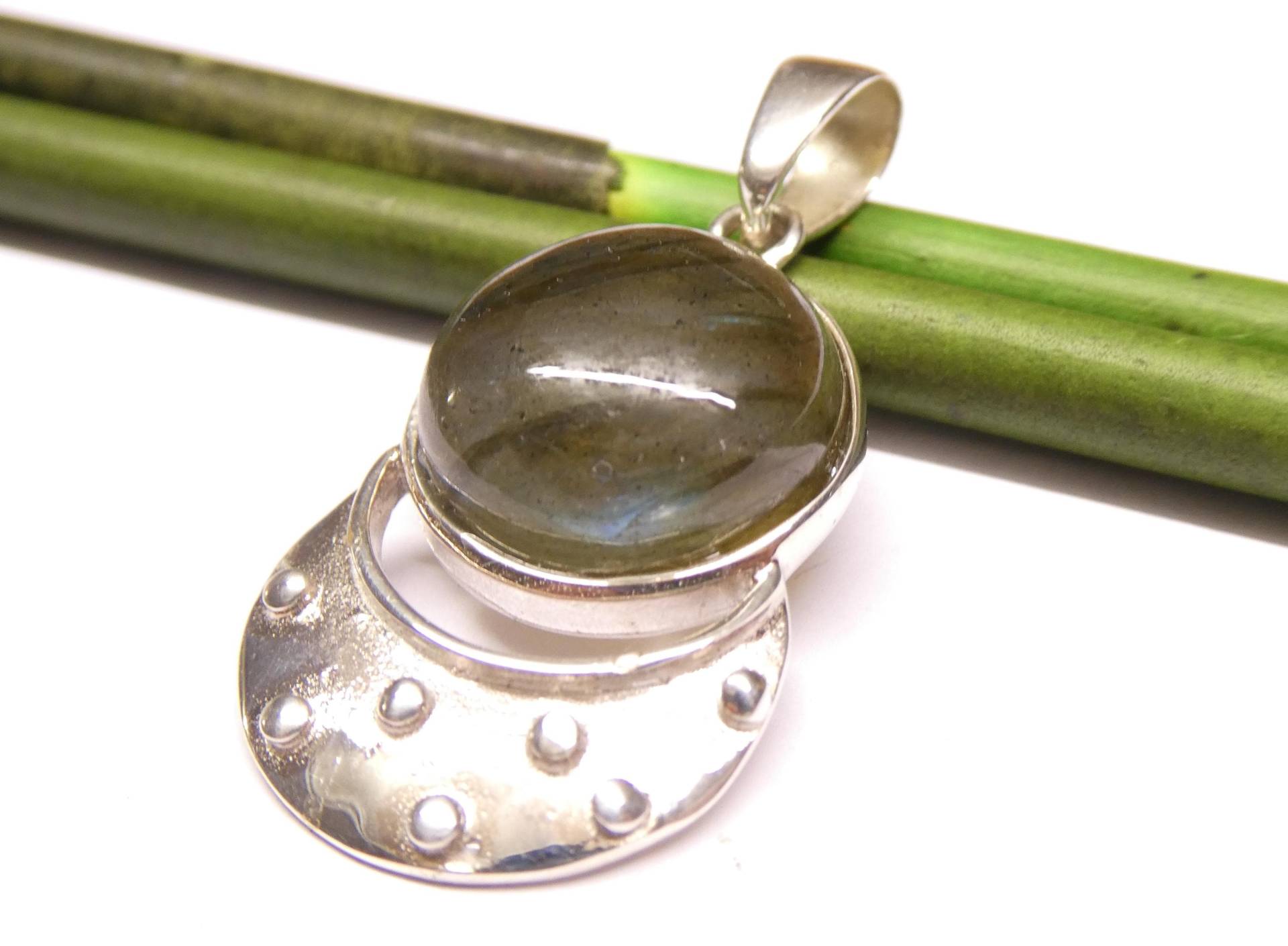 Anhänger Silber, Labradorit Stein, Sterlingsilber von NaturprodukteBG