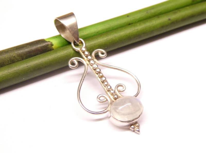 Anhänger Silber Mondstein , Aus Sterlingsilber Gearbeitet Handarbeit Bali von NaturprodukteBG