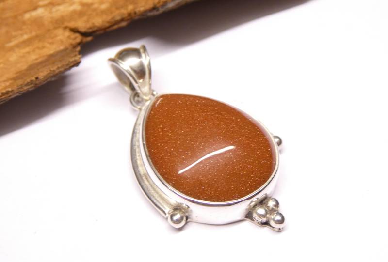 Anhänger Silber Sonnenstein , Aus Sterlingsilber Handgearbeitet von NaturprodukteBG