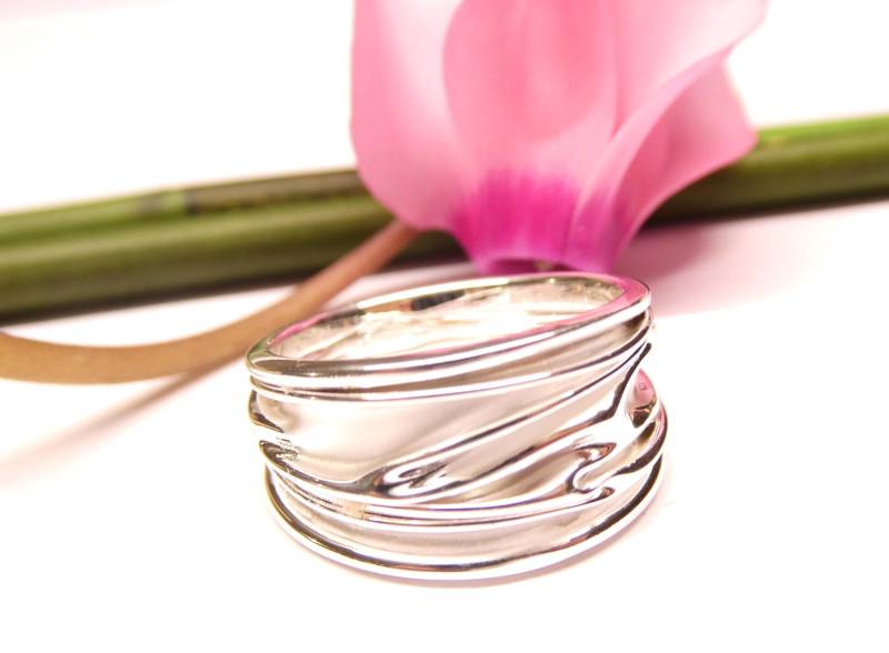 Bandring Motiv " Welle Sterlingsilber Gr. 58 Und 60 , Schmuck Ringe Unisex von NaturprodukteBG