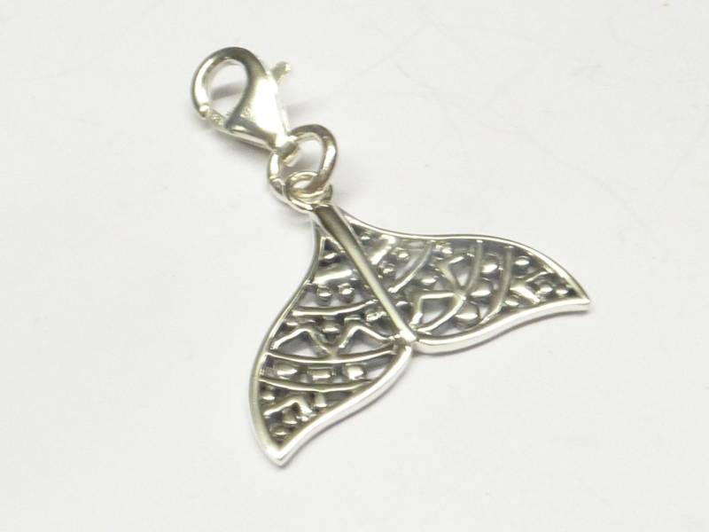 Charm Anhänger Silber , Motiv " Walflosse Sterlingsilber Schmuck Unisex von NaturprodukteBG