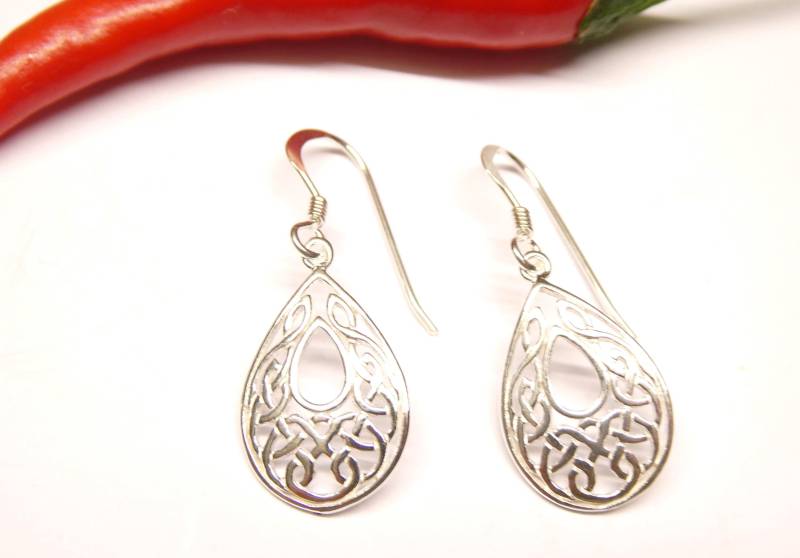 Ohrschmuck , Ohrhänger Mit Ornamenten Aus Sterlingsilber Gearbeitet Schmuck Damen von NaturprodukteBG