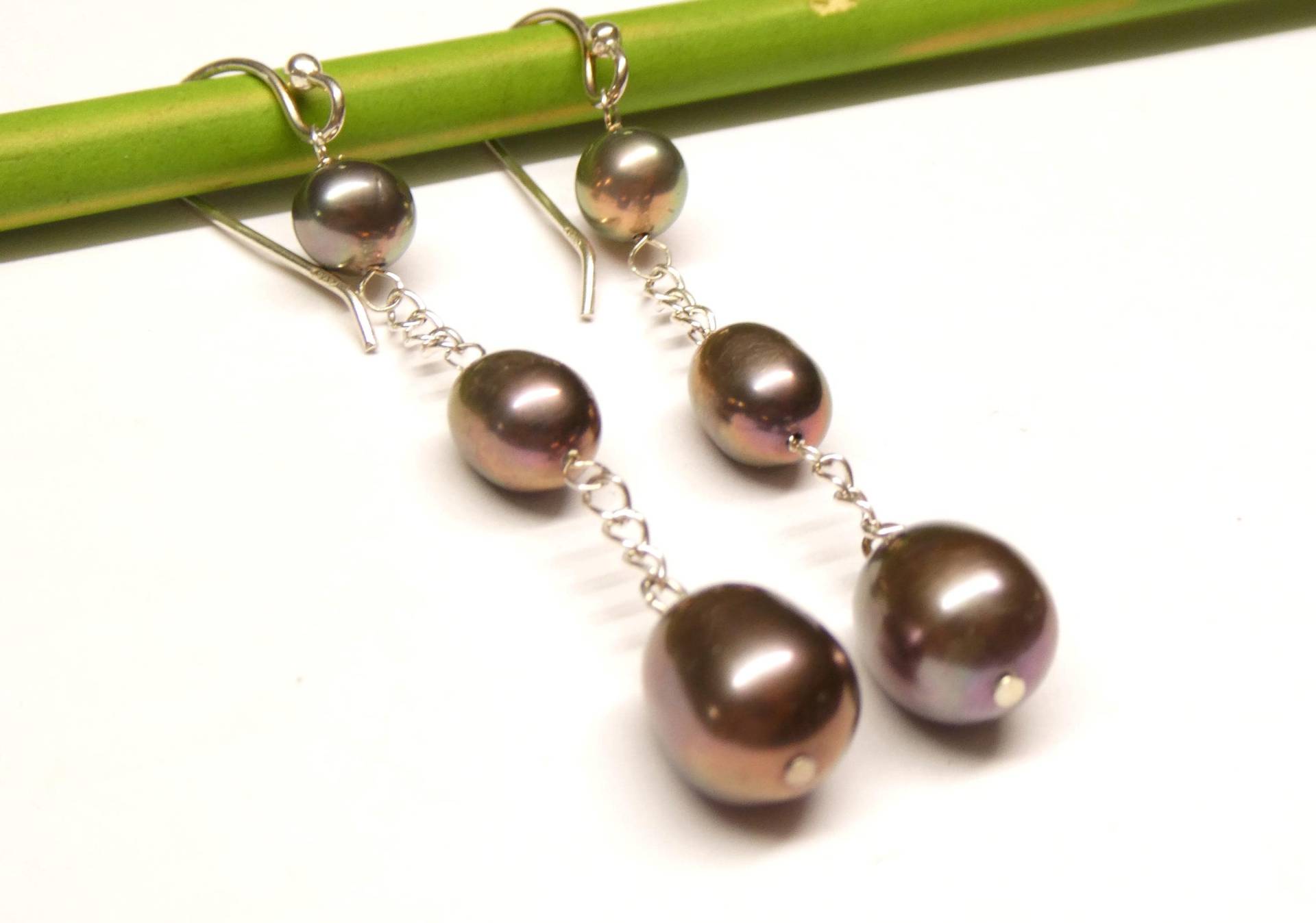 Perlenohrhänger, Echte Süßwasserzuchtperle Braun, Sterlingsilber , Schmuck Für Frauen Perlenohrhänger, Echte Süßwasserzuchtperle Braun, Sterlingsilber , Schmuck Für Frauen von NaturprodukteBG