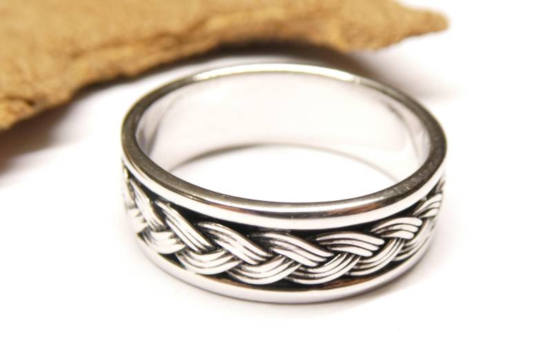 Ring Silber Bandring Herrenring Gr. 68-21.6 , Aus Sterlingsilber Gearbeitet von NaturprodukteBG