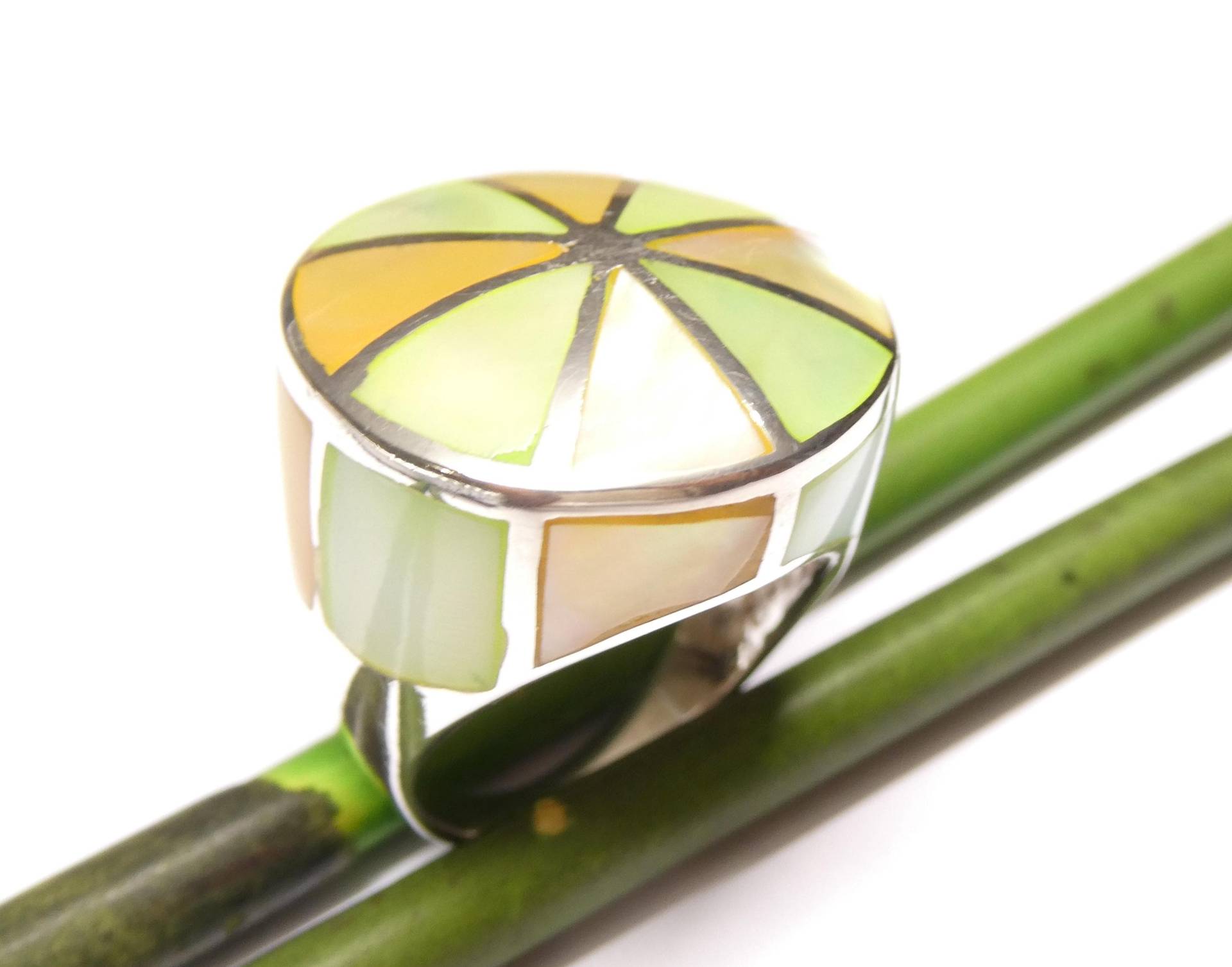 Ring Silber Perlmutt, Sterlingsilber , Gr. 57-18.1-8, 0 von NaturprodukteBG