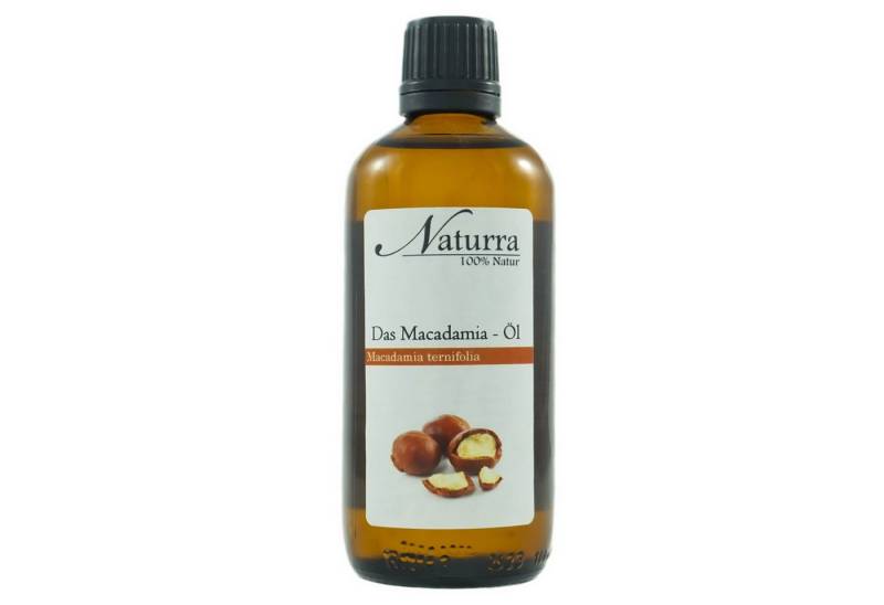 Naturra Körperöl Macadamianussöl Bio kaltgepresst unraffiniert premium Rohware im Glas, Kenianisches Bio-Vorzeigeprojekt, Palmitoleinsäure, Premiumqualität von Naturra