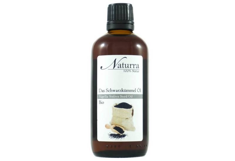 Naturra Körperöl Schwarzkümmelöl Bio kaltgepresst unraffiniert Premiumqualität Glas, Moderne deutsche Produktion, native Rohware in Lebensmittelqualität von Naturra