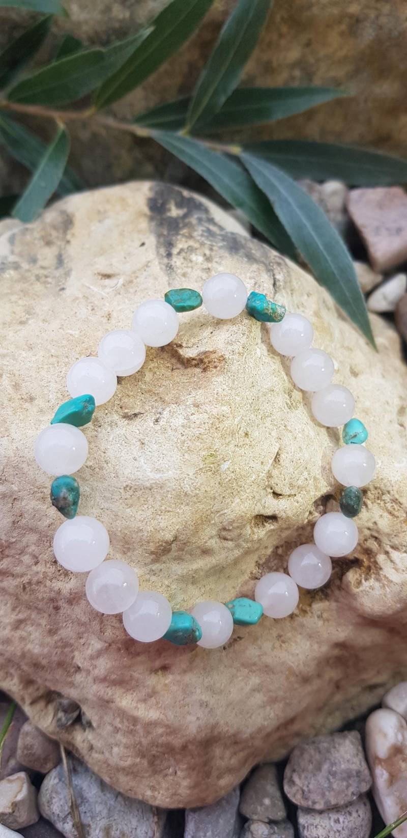 Armband in Rauchquarz Und Türkis von NaturschmuckMagic