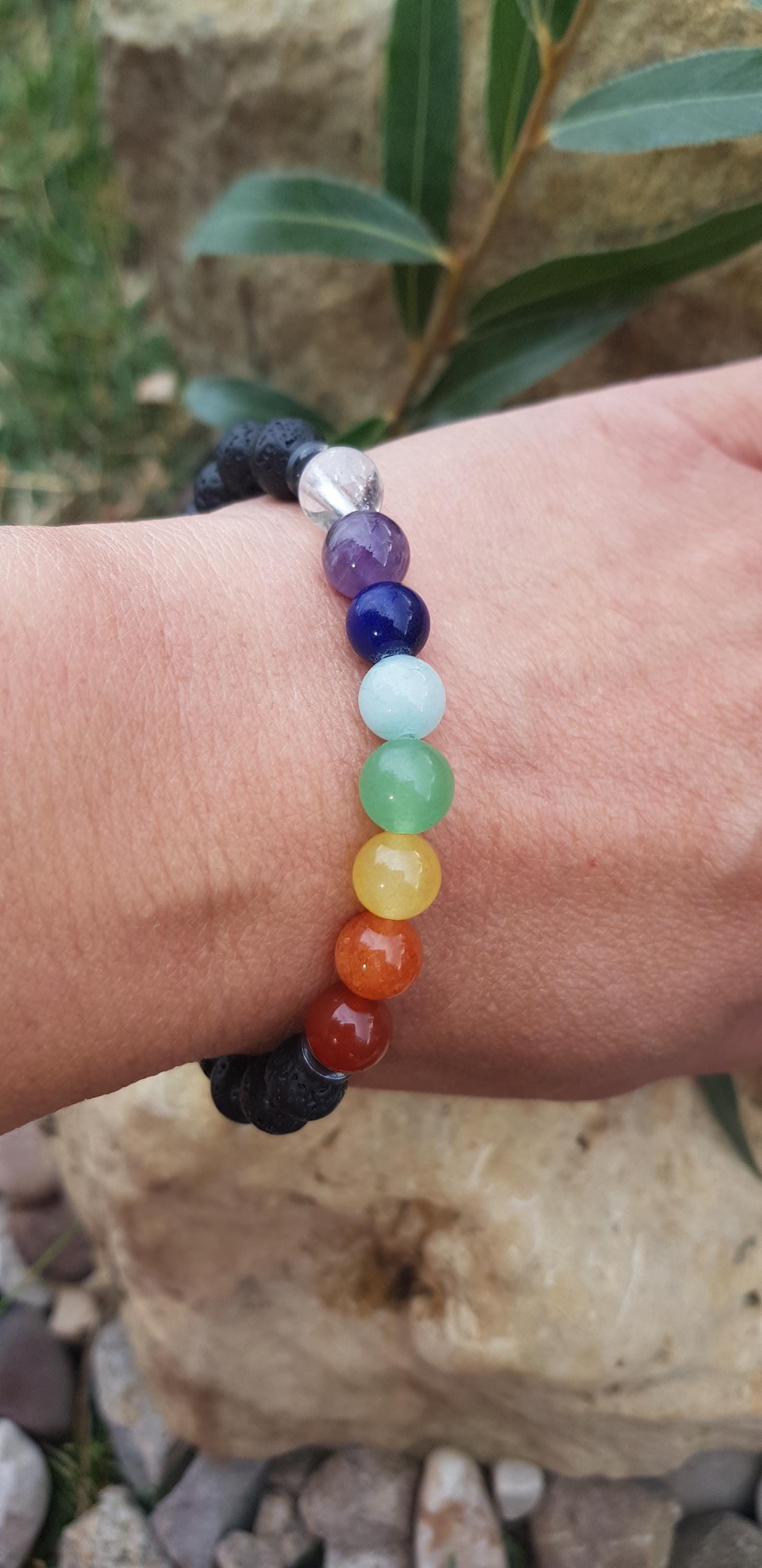Chakra Armband Regenbogen von NaturschmuckMagic