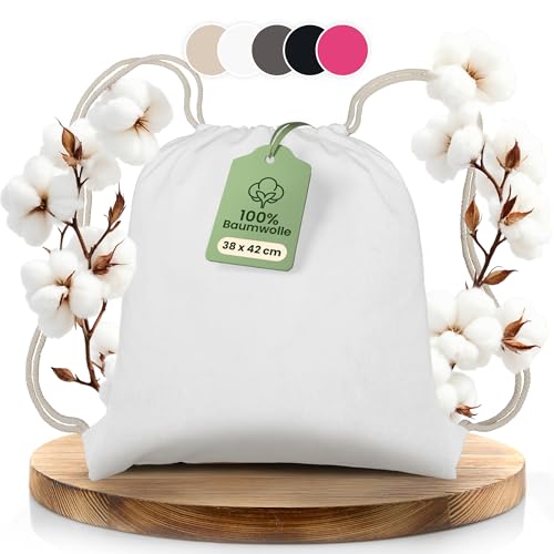 Naturstube® Baumwoll Weißer Turnbeutel Sportbeutel Zuziehbeutel Gymsack Sack Jute Schule Rucksack Stoffbeutel & Sportbeutel zum Bemalen von Naturstube
