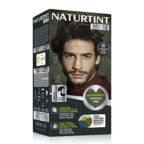 Naturtint Men Biobasiert | Ammoniakfreie permanente Färbung für Männer | 100% graue Haare & Bartfärbung | Natürliche & lang anhaltende Farbe | Natürliche Inhaltsstoffe | 4N Naturbraun… Naturtint Men Biobasiert | Ammoniakfreie permanente Färbung für Männer | 100% graue Haare & Bartfärbung | Natürliche & lang anhaltende Farbe | Natürliche Inhaltsstoffe | 4N Naturbraun… von Naturtint