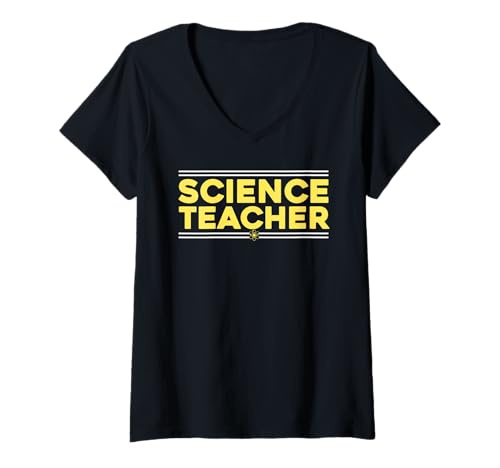 Damen Stolzer Wissenschaftslehrer Nerd Schulbeginn T-Shirt mit V-Ausschnitt Damen Stolzer Wissenschaftslehrer Nerd Schulbeginn T-Shirt mit V-Ausschnitt von Naturwissenschaft Unterricht Humor Fan