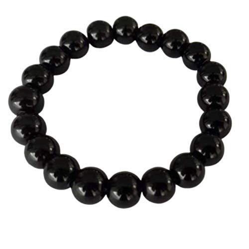 Natuxia Armband mit schwarzem Turmalin und Keramik mit negativen Ionen, Schutz, Armband mit Wurzelchakra, Damen/Herren, Einheitsgröße, One Size, Turmalin von Natuxia