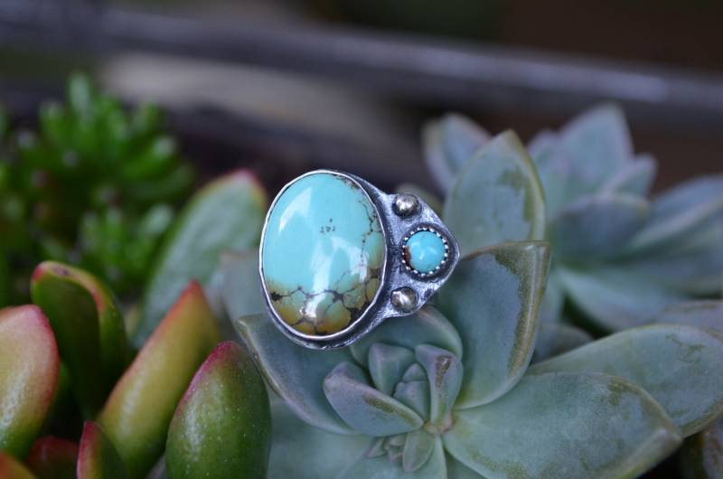 Desert Sleeping Kingman Ring | Sterling Silber Türkis Statement Boho Desert Sleeping Kingman Ring | Sterling Silber Türkis Statement Boho von NatvD